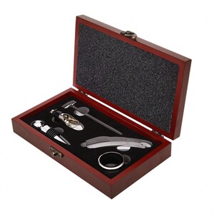 包邮红酒开瓶器套装木盒五件套酒具套装啤酒开瓶器启子礼盒