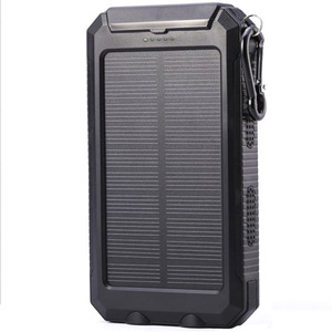 超薄户外防水太阳能三防移动电源10000毫安通用智能手机充电宝