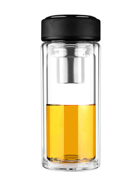 万象玻璃杯600ml带盖男女士v21s
