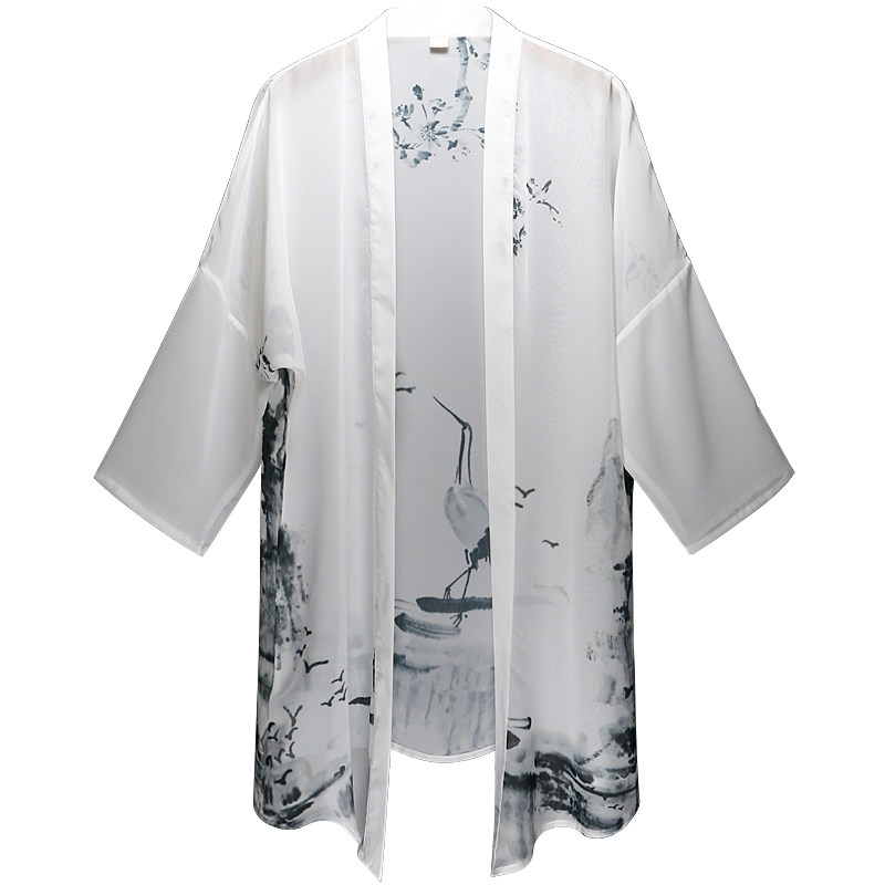 古风汉服印花仙气开衫夏季披风