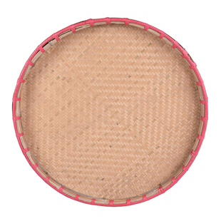 竹编筛子纯手工竹匾有孔无孔圆簸箕菜筐农家用米筛晾干晒竹扁包邮