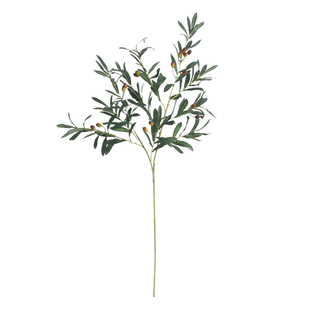 10叉橄榄枝带果仿真绿叶绿植花草婚庆场地室内装饰花束配叶假树叶