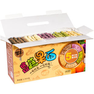 5味混合装 淮山面荞麦蔬菜紫薯山药面礼盒整箱装非油炸广东细面条