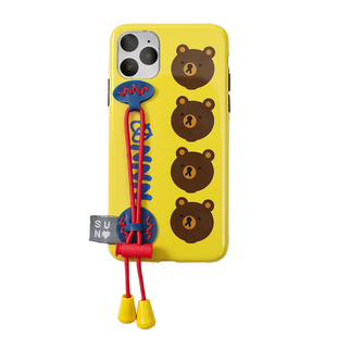 韩国second unique适用苹果12promax防滑皮筋绳ip11手机壳iPhone13ProMax软壳硅胶ip14promax保护套iphone15