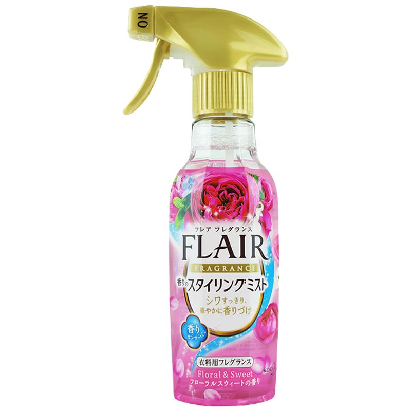 日本花王flair衣物护理去味喷雾剂除皱留香防静电甜蜜花香270ml