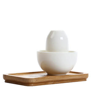 工夫茶具闻香杯套装品茗杯套装三件套德化白瓷凝脂茶艺茶道表演用