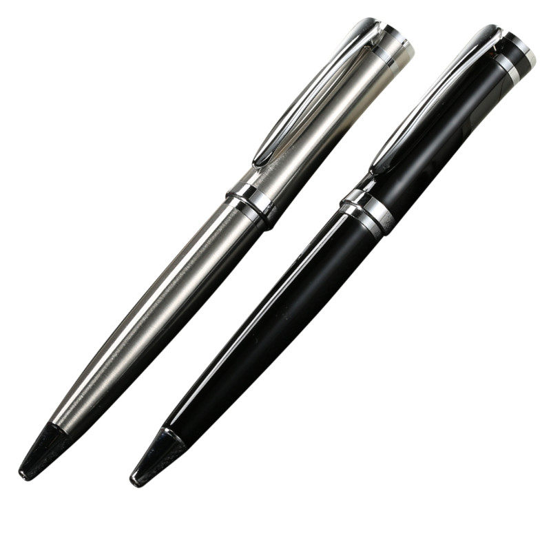 包邮粗重全金属笔办公学生中性笔转动旋转动伸缩笔碳素1.0粗定制