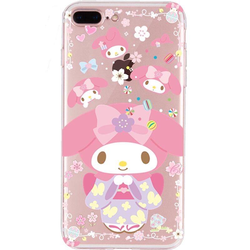 适用日本卡通melody美乐蒂iPhoneX 8plus手机壳7P 6s软透明全包女