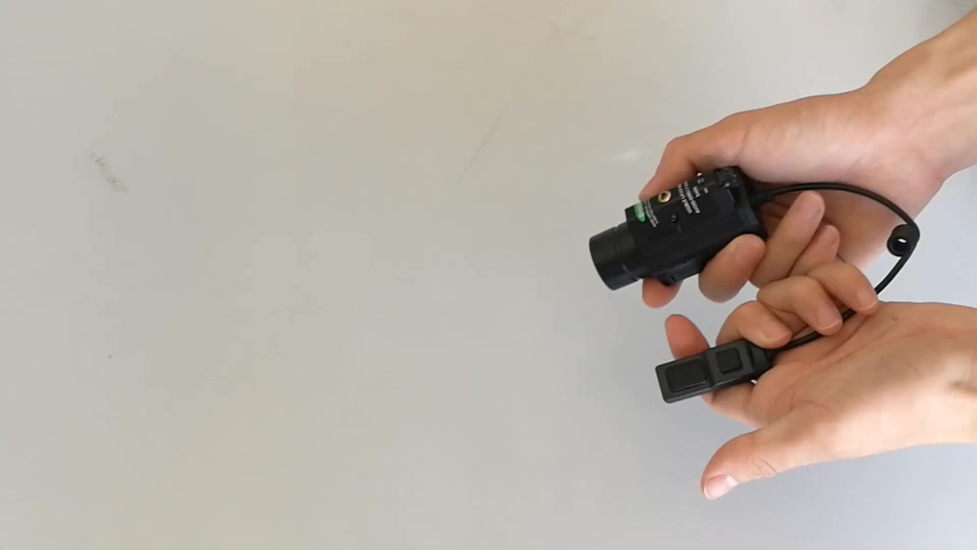 Richfire Aluminum Alloy Tactical Green Laser Led Hunting Flashlight Gun