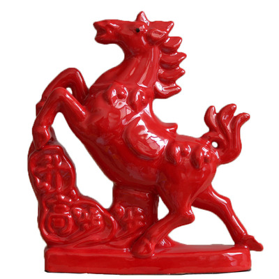 陶瓷马摆件洛阳唐三彩工艺