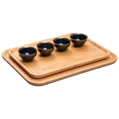 黄一府木质托盘长方形茶盘