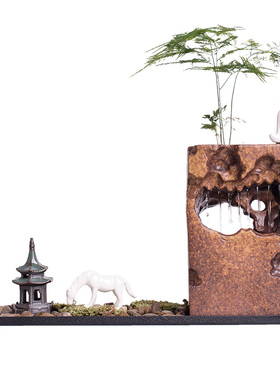 创意流水器陶瓷装饰品客厅桌面