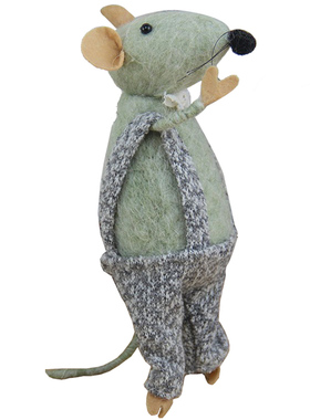 羊毛毡老鼠梳妆台可爱风桌面装饰