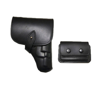 10毫米左轮手枪套10mm皮套弹夹包腰挂牛皮防爆转轮套快拔套标配袋