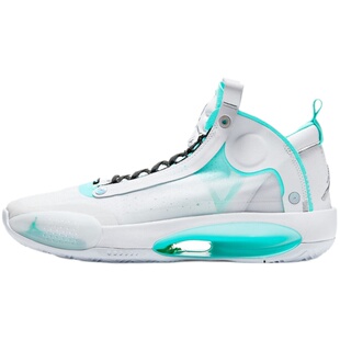 JORDAN 34 AJ34 郭艾伦 白绿薄荷 黑白实战篮球鞋BQ3381-103