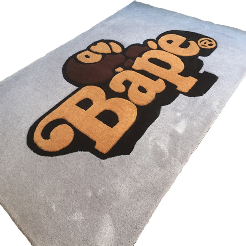 潮牌bape milo个性地毯 加厚 客厅茶几卧室床边玄关地毯可定制