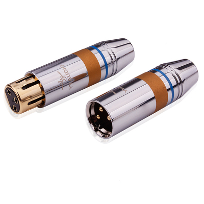 杨阳 hifi发烧碳纤卡侬头蒂铜镀金卡农插头音频平衡线XLR公母接头