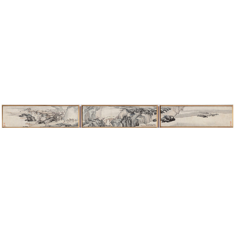 新中式风大幅沙发背景墙装饰画