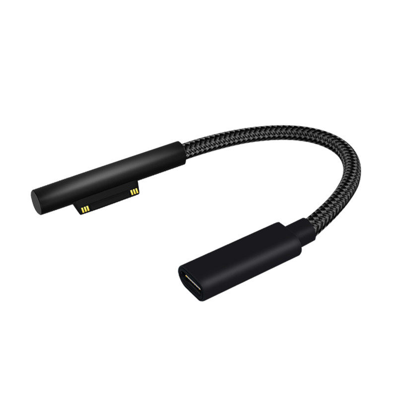 Type-C母转微软平板pd诱骗15V3A转换线usb-c转surface pro充电线