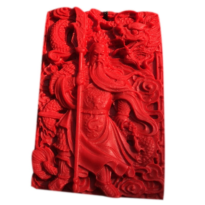 原色朱砂武财神吊坠帝王忠义关羽