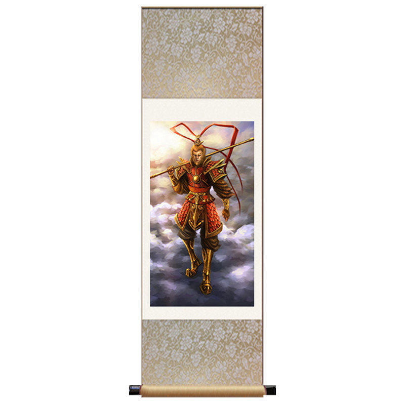 孙悟空风水挂画办公室装饰画西游记人物挂画定制茶楼特色包厢壁画