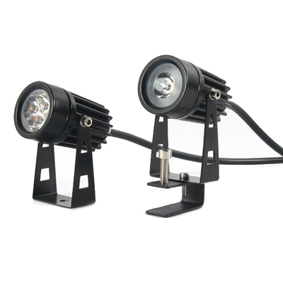 led室外防水七彩红绿蓝小射灯瓦楞1w3w插地投射灯户外广告12v24v