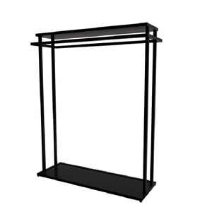 中岛架落地简约双排服装店展示架裤子男女童装中间货架双杠挂衣架