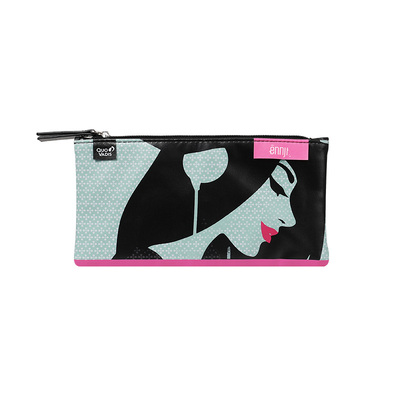 法国Quovadis跨万时ennji文具袋创意学生简约大容量街头铅笔笔袋