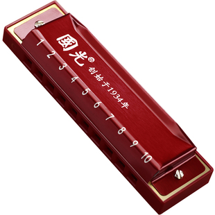 国光布鲁斯口琴十孔10孔c调儿童初学者学生用入门成人蓝调口琴