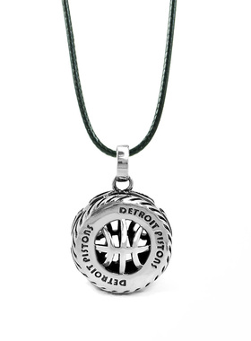 nba底特律活塞吊坠纯银