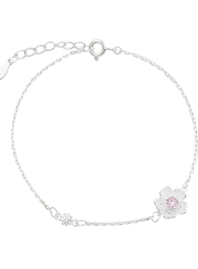 锆石花朵甜美风学生吊坠手饰品