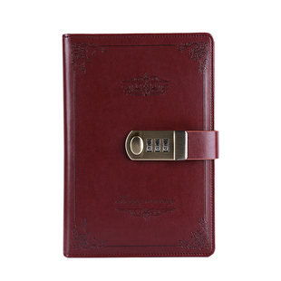 A5复古带锁密码本欧式日记本加厚手账本学生记账保密记事本