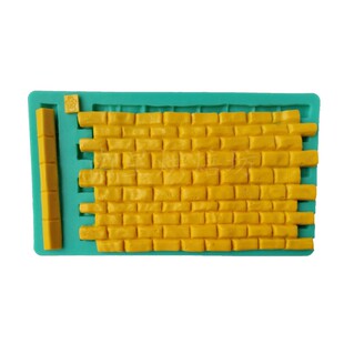 城堡墙面砖头翻糖蛋糕硅胶模具 烘焙diy巧克力模墙面田园风蛋糕模