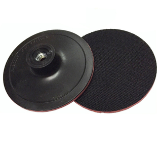 打磨抛光盘4寸5寸3植绒砂纸片超薄粘盘自粘托盘100海绵角磨机吸盘