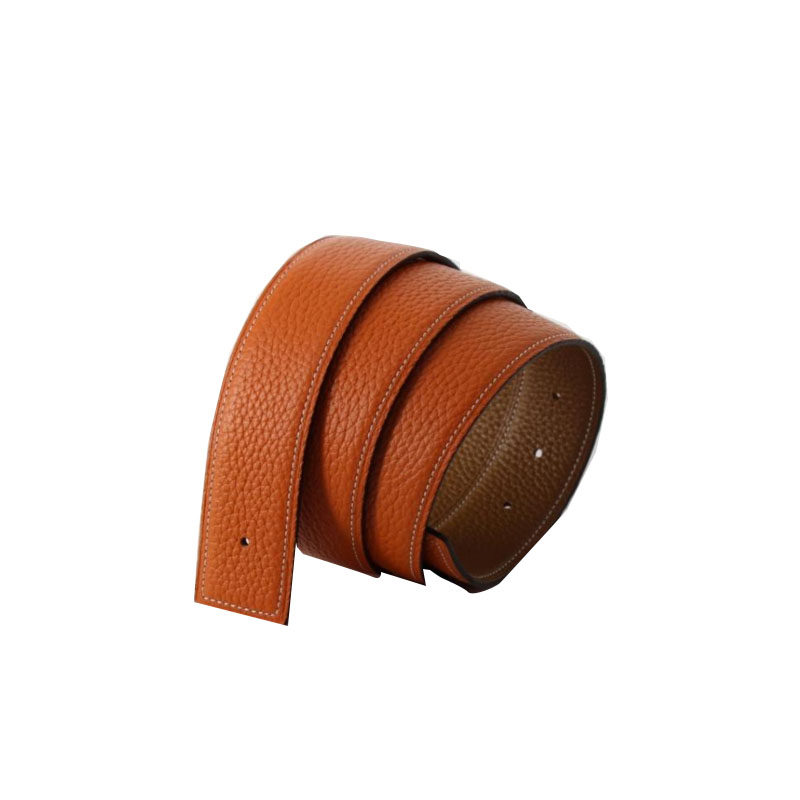 双面皮带不带头男真皮头层牛皮无头平滑扣针扣不带扣带条无扣腰带