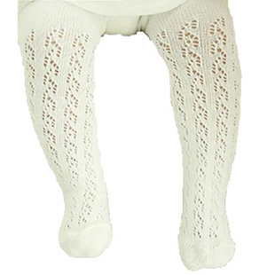 韩国进口宝宝纯棉大网孔透气裤袜 婴幼儿l连体针织裤袜春夏女童袜