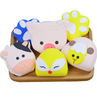 奶牛狐狸小猪山羊荷叶夹对折馒头模型模具可爱花样造型宝宝辅食面