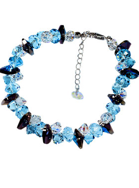 水晶手链女纯银韩版简