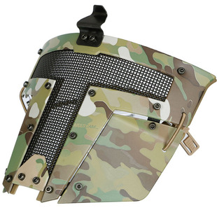 斯巴达战术面具 FAST头盔 AF头盔连接面罩 Cosplay铁武士CS面具