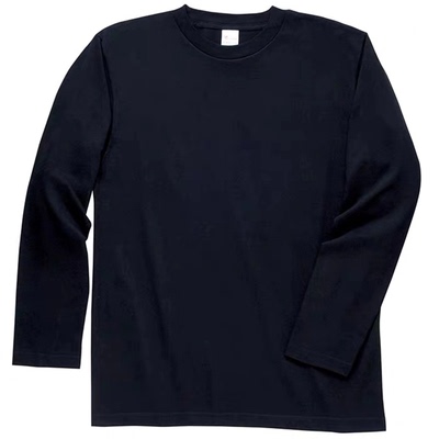 printstar圆领纯白色厚实长袖t恤