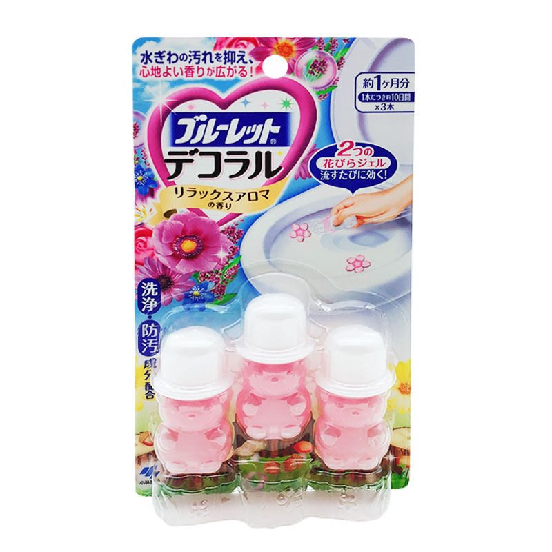 日本凝胶抖音小熊香薰马桶开花