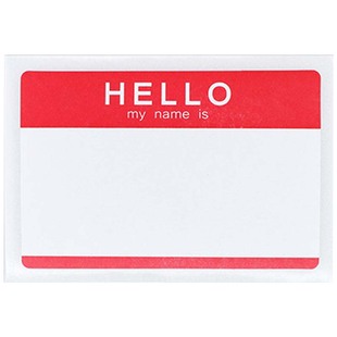 HELLO贴纸姓名贴儿童幼儿园标签分类标价空白贴书写DIY涂鸦20张