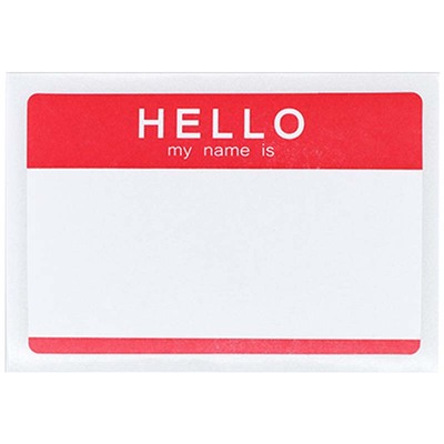 HELLO贴纸姓名贴儿童幼儿园标签分类标价空白贴书写DIY涂鸦20张