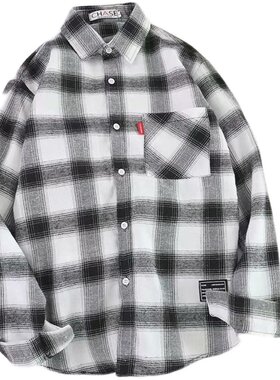 潮牌新款蓝色水洗工作服牛仔衬衫