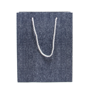 新品简约ins风商务布纹礼品袋父亲节小清新纸袋礼物包装手提袋大