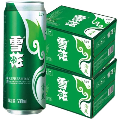 雪花啤酒清爽500ml*24听