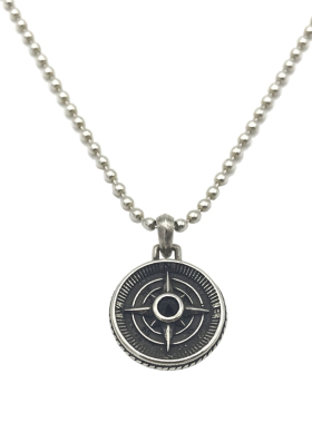 925银镶嵌一帆风顺情侣罗盘项链