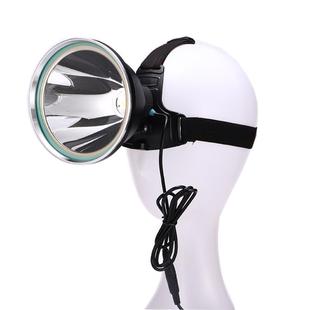 12v头灯外接电瓶强光24v疝气矿灯头戴式夜钓灯大功率进口户外灯头