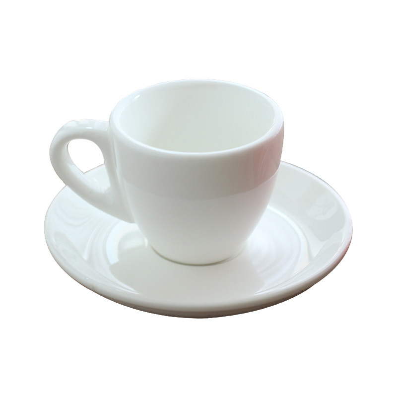 出口 Q杯陶瓷小杯子 意式浓缩咖啡杯 纯白简约厚实小号马克杯茶杯