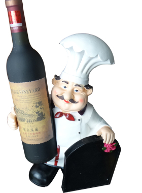 厨师公仔人物西餐厅装饰品红酒架